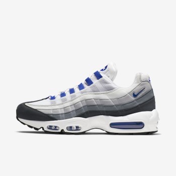 Nike Air Max 95 SC - Férfi Utcai Cipő - Fehér/Sötét Szürke/Szürke/Kék